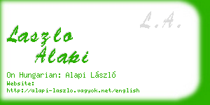 laszlo alapi business card